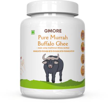 Gmore Desi Buffalo Ghee Made by Churned / Bilona Method Rich Taste & Aroma - Pure Ghee Mason Jar