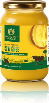 MAHARISHI ayurveda Organic Desi Cow Ghee - 500 ml Ghee Glass Bottle