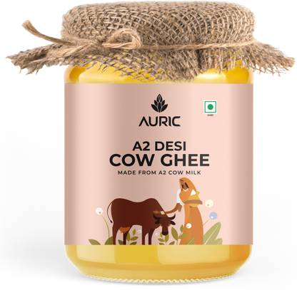 Auric A2 Bilona Desi Cow Ghee - Glass Jar Ghee Glass Bottle