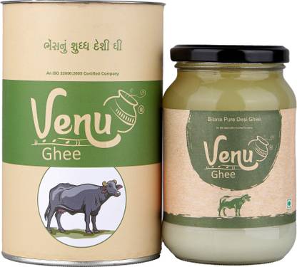venu Buffalo Ghee Made by Churned Method Rich Taste & Aroma Ghee Ghee Glass Bottle
