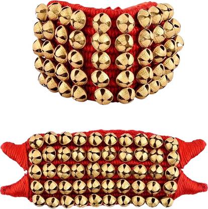 SKSM Ghungroo 5 line Double String Pad Kuchipudi, Bharatanatyam, Bharata Muni, Kathak Ghungroo Bells