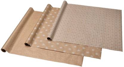 IKEA Gift wrap roll, mixed patterns brown, 3x0.7 m (3 pieces) PAPER Gift Wrapper