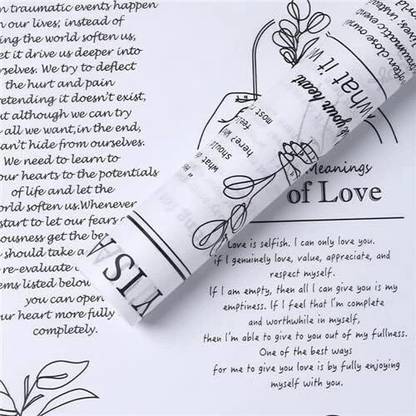 Satyam Kraft 5 Pcs Printed Wrapping Bouquet Paper Korean Florist Floral Waterproof Wraps Printed Paper Gift Wrapper