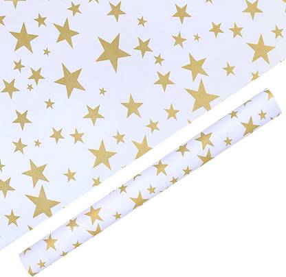 Skywalk Gift Wrapping Paper Sheets Set of 25 Sheets GOLD STAR Wrapping Paper Sheet Gift Wrapper