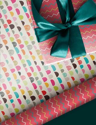 House Of Edi Pretty Pastels Gift Wrapping Paper Set | 20 Sheets | Double Sided Paper Gift Wrapper