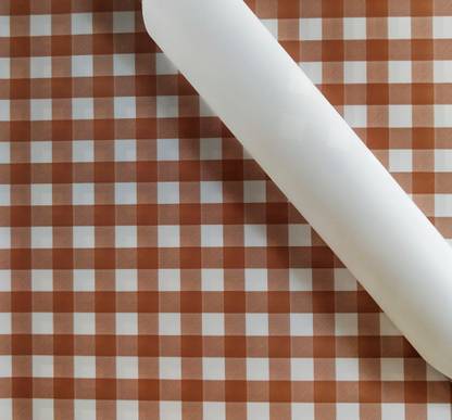 Sunflower Floral Products Korean Style Frosted Wrapping Sheet, Check Print for Packing Gifts, Brown Korean Style Frosted Sheet Gift Wrapper