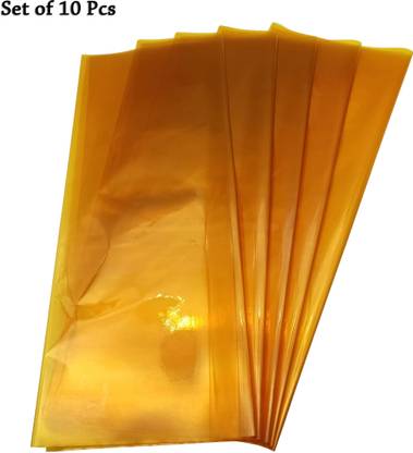 CRAFTWAFT Transparent Yellow Cellophane Sheets Large 20X30 Inch 10 Sheets Clear For Gift Packing, Baskets Hampers, Flowers Bunch Wrapping Gift Wrapper