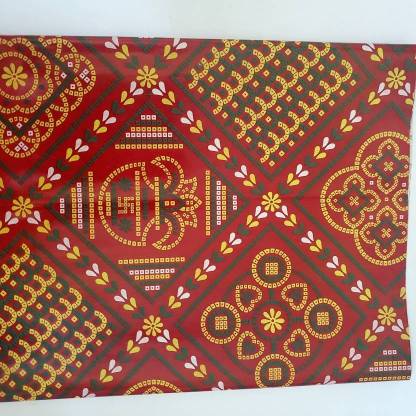 Elco Red chunri print( pack of 10 )26x20 Multipurpose Paper (Set of 1, multicolour) Shagun wallpaper Gift Wrapper