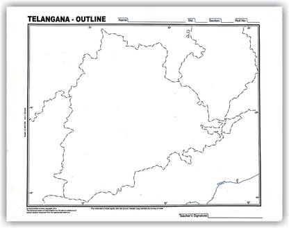 Book birds Telangana outline maps A4 size for practice Paper Gift Wrapper