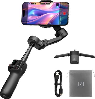 IZI GO-X PRO Foldable Gimbal for Smartphones with Extension Rod, OLED Display 3 Axis Gimbal for Mobile