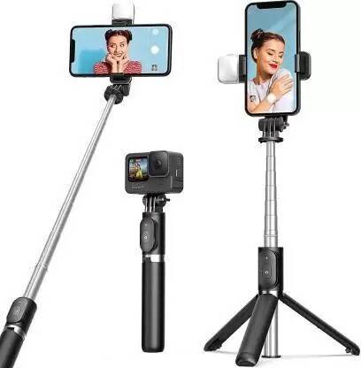 somprise R1S Bluetooth Remote Selfie Light 3in1 Selfie Stick Tripod Stand with All Phones 3 Axis Gimbal for Mobile