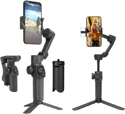 DIGITEK DSG 009F AI 3 Axis Smartphone Gimbal with Telescopic Extendable Rod & AI Tracker 3 Axis Gimbal for Mobile
