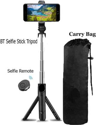 BUFONA Multi-Function Bluetooth Selfie Stick with Remote Shutter Tripod Stand+Carry Bag Single Gimbal for Mobile