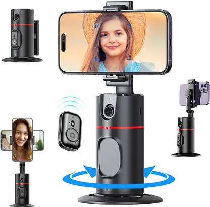 ARKZO Auto Face Tracking Tripod - 360° Rotation Auto Tracking Phone Holder, Recording Single Gimbal for Mobile