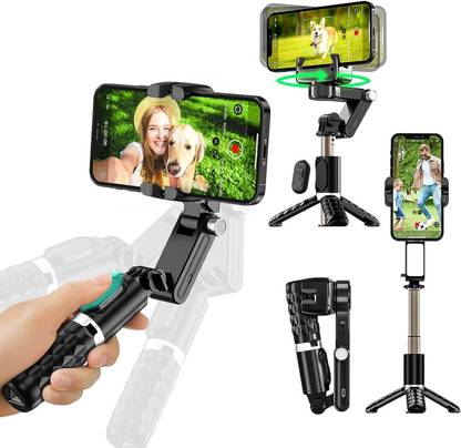 Hold up G2 Gimbal for Phones with LED Fill Lighgt, Anti-Shake 1-Axis Gimbal Stabilizer Single Gimbal for Mobile