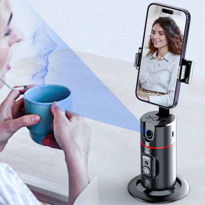 ASTOUND Auto Face Tracking Phone Holder 360° Rotation Phone Camera Mount-Black 3 Axis Gimbal for Mobile