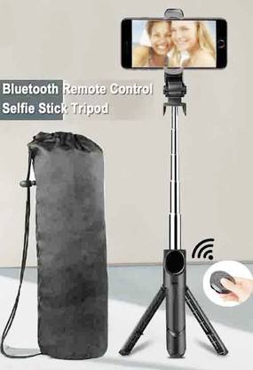 BUFONA Handheld Mobile Stand Holder Broadcast Bluetooth Selfie Stick Tripod +Carry Bag Single Gimbal for Mobile