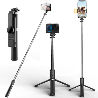CHG 3-in-1 Multifunctional Stick Portable Tripod Stand forVideo/Travelling Bluetooth Selfie Stick