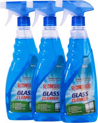 RONSHER Glass Cleaner Pack of 3