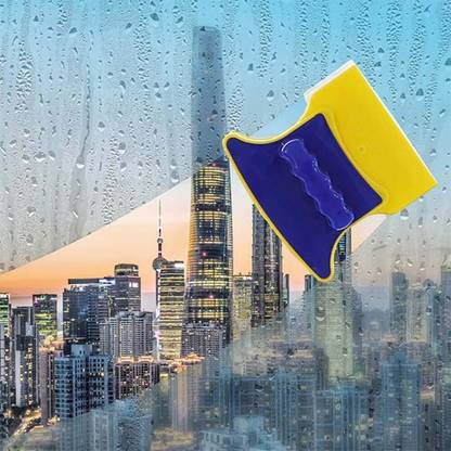 PARVPARI Magnetic Glass Double-Sided Window Cleaner Sponge Wet and Dry Brush
