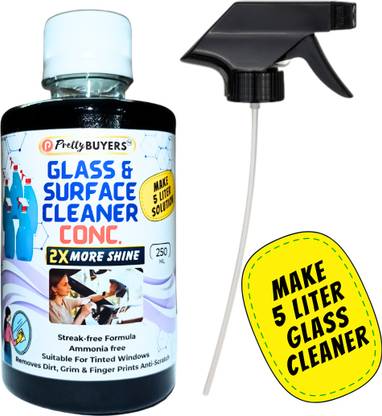 PrettyBUYERS DIY Glass & Surface Cleaner Concentrate 250ML | Make 5 Liter Solution Add Water