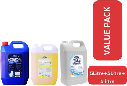 CONEXON Toilet Cleaner 5ltr + Floor Cleaner 5ltr + Glass Cleaner 5ltr Combo Pack