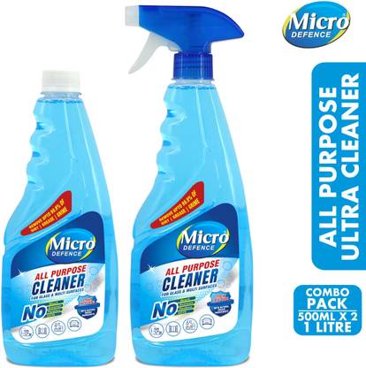 MicroDefence All Purpose Glass Cleaner|Cleans Glass,Mirror,TV,Kitchen,Wood & Over 150 objects