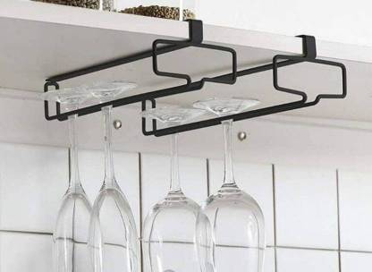 ICON CREATION Modern Glass Holder Stand Celling Mount Hanging Glass Rack holder Iron Glass Holder