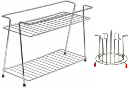 AVROSPN Glass Stand steel & spice stand for Dining Table/ Kitchen Tumbler Holder Steel Glass Holder