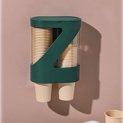 SUKHAD 2 compartment disposable cup and glass dispenser Plastic Glass Holder
