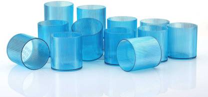 WineBIrd (Pack of 8) R Line Glass Blue PO8 Glass Set Water/Juice Glass