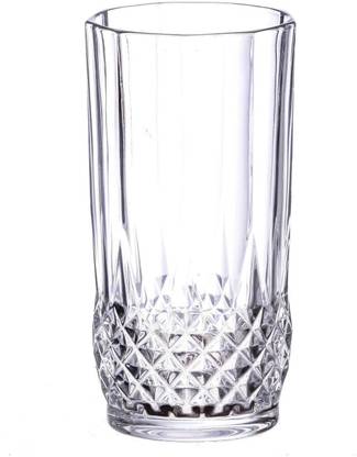 fielrop (Pack of 2) Tall Diamond Engraved Bottom Whiskey Glass, Crystal Rocks Whiskey Glass Water/Juice Glass