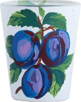 KOLOROBIA (Pack of 4) Italian Prune Plums Glass Set Shot Glass
