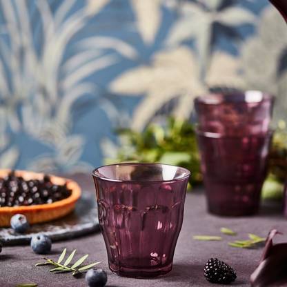 Duralex (Pack of 4) Picardie PLUM Tumbler 250 ml Glass Set Water/Juice Glass