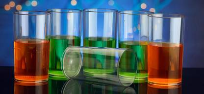 miRim Unbreakable Glass for Home, Office & Restaurant Uses| Assorted Colors Glass Set Water/Juice Glass