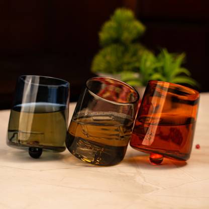 borotech (Pack of 4) Gravity Swing Whiskey Glasses Borosilicate Glass for Whiskey, Sake, Espresso Glass Set Champagne Glass