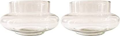 Flora Solutions (Pack of 2) ROUND GLASS POT Glass Set Champagne Glass