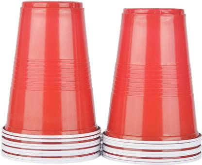 Hippity Hop (Pack of 25) Beer Pong Glasses RED Cups Glass Set Beer Glass