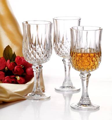 JCTRADING (Pack of 6) Crystal Clear Wine Glass Set Of 6_(S) Glass Set Wine Glass