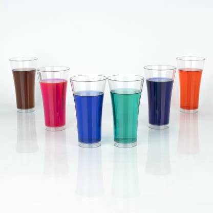 Puerto (Pack of 6) STYLISH BEER, SODA,, MILK-SHAKE, BUTTERMILK, VODKA UNBREAKABLE Glass Set Water/Juice Glass
