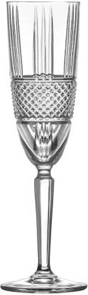 RCR (Pack of 6) ITALY BRILLANTE FLUTE GOBLET | Capacity - 190ML Each | Glass Set Wine Glass