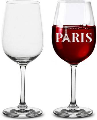Yoyo (Pack of 2) PARIS Caption Glass Set Wine Glass