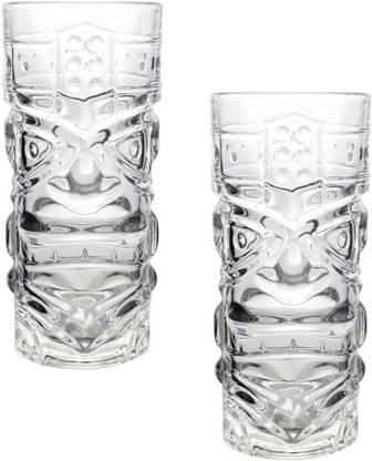 JAY RAMDEV SELLER (Pack of 2) Modern Bar Tiki Glasses Tiki Cup Tiki Mug Hawaiian Style Glass Glass Set Beer Glass