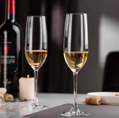 MMPRINTS (Pack of 6) Wine Glass, Champagne Flutes Glass, Red or White Wine, Bar Glass Set Glass Cocktail Glass