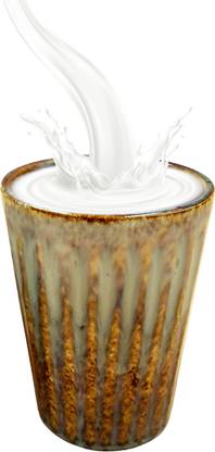 TLCAART Premium Patiala Lassi Glass | Handcrafted & Pure Ceramic Glass Water/Juice Glass