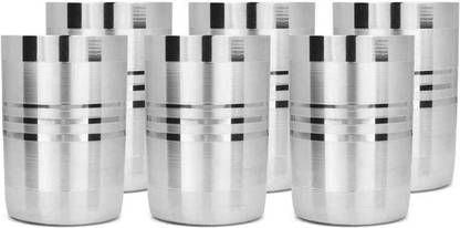 Vikas Metal (Pack of 6) silver deep tool touch amarpali Glass Set Water/Juice Glass