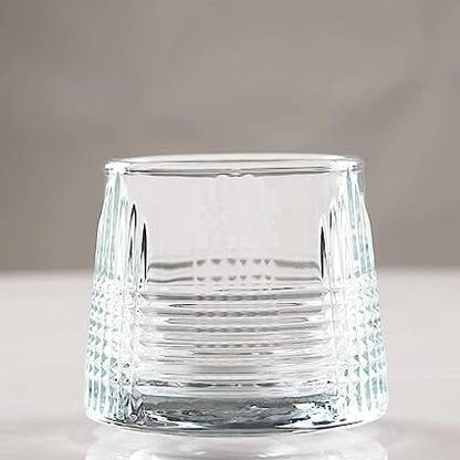 KSS Retail (Pack of 6) Whiskey Glasses,Rotatable ,bar Whiskey Glasses,Glasses for Scotch, Rum Glasses Glass Set Whisky Glass