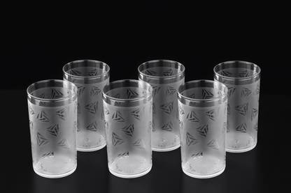 nariya (Pack of 6) PRISM GLASS SET FOR HOME AND OFFICE Glass Set Water/Juice Glass