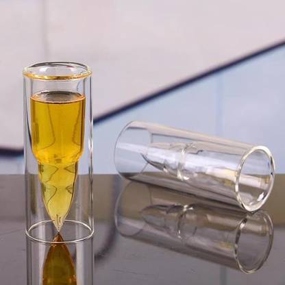 SMOKEY COCKTAIL (Pack of 6) Bullet Shaped Shot Glasses Cocktail Beer | Wine | Drinking Glassware | Any Drink Glass Set Shot Glass