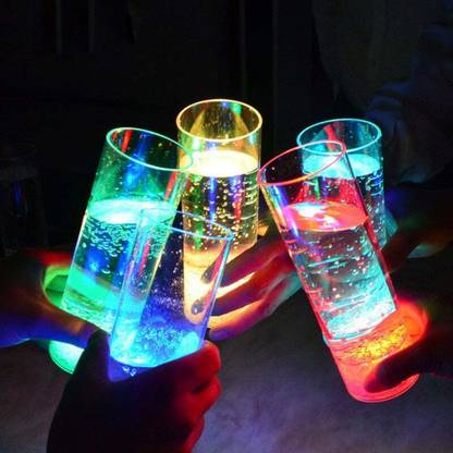 SMOKEY COCKTAIL (Pack of 2) Led Light up Acrlic Drinking Glass Set of 2 | Automatic Flashing Drinking Cups Glass Set Cocktail Glass